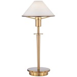 Aging Eye Mini Table Lamp - Antique Brass / Satin White
