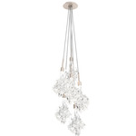 Blossom Cluster Pendant - Metallic Beige Silver / Clear