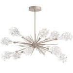 Blossom Oval Starburst Chandelier - Metallic Beige Silver / Clear