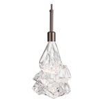 Blossom Mini Pendant - Flat Bronze / Clear