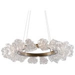 Blossom Ring Chandelier - Heritage Brass / Clear