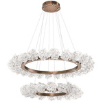 Blossom Two Tier Ring Chandelier - Oil Rubbed Bronze / Clear