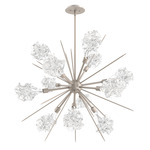 Blossom Starburst Chandelier - Beige Silver / Clear