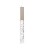 Axis Pendant - Beige Silver / Clear