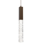 Axis Mini Pendant - Flat Bronze / Clear