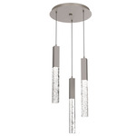 Axis Round Multi Light Pendant - Metallic Beige Silver / Clear