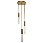 Axis Round Multi Light Pendant - Gilded Brass / Clear