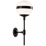 Peggy Wall Sconce - Glossy Black / White