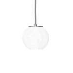 Oto Pendant - Satin Nickel / White