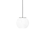 Oto Pendant - Satin Nickel / White