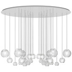 Oto Chandelier - Mirrored Steel / Crystal