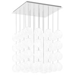 Oto Cube Multi Light Pendant - Mirrored Steel / White