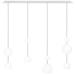 Oto Linear Multi Light Pendant - White / White