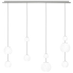 Oto Linear Multi Light Pendant - Nickel / White