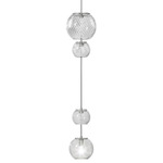 Oto Pearl Pendant - Nickel / Crystal