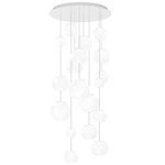 Oto Rain Circle Multi Light Pendant - White / White