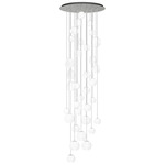 Oto Rain Circle Multi Light Pendant - Nickel / White