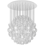 Oto Sphere Multi Light Pendant - White / Crystal