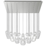 Oto Surface Multi Light Pendant - Nickel / Crystal