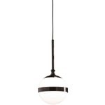 Peggy Pendant - Glossy Black / White