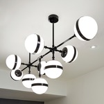 Peggy Chandelier - Glossy Black / White