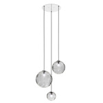 Puppet Round Multi Light Pendant - Chrome / Crystal