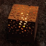 Ams Outdoor Table / Floor Lamp - Corten