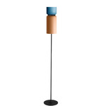 Aspen F17 Floor Lamp - Black / Aqua Top Shade