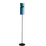 Aspen F17 Floor Lamp - Black / Turquoise Top Shade