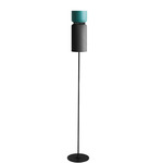 Aspen F17 Floor Lamp - Black / Turquoise Top Shade