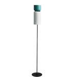 Aspen F17 Floor Lamp - Black / Turquoise Top Shade