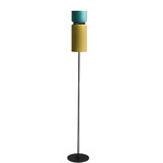 Aspen F17 Floor Lamp - Black / Turquoise Top Shade