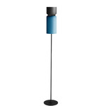 Aspen F17 Floor Lamp - Black / Grey Top Shade