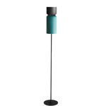 Aspen F17 Floor Lamp - Black / Grey Top Shade