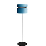 Aspen F40 Floor Lamp - Black / Aqua Top Shade