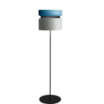 Aspen F40 Floor Lamp - Black / Aqua Top Shade