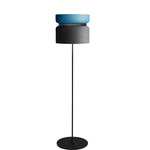 Aspen F40 Floor Lamp - Black / Aqua Top Shade