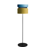 Aspen F40 Floor Lamp - Black / Aqua Top Shade