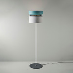 Aspen F40 Floor Lamp - Black / Turquoise Top Shade