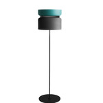 Aspen F40 Floor Lamp - Black / Turquoise Top Shade