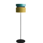 Aspen F40 Floor Lamp - Black / Turquoise Top Shade