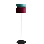 Aspen F40 Floor Lamp - Black / Turquoise Top Shade