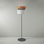 Aspen F40 Floor Lamp - Black / Mango Top Shade