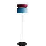 Aspen F40 Floor Lamp - Black / Merlot Top Shade