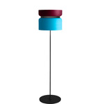 Aspen F40 Floor Lamp - Black / Merlot Top Shade