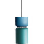 Aspen S17A Pendant - Black / Aqua Top Shade