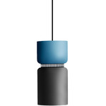 Aspen S17A Pendant - Black / Aqua Top Shade