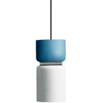 Aspen S17A Pendant - Black / Aqua Top Shade