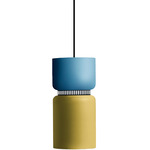 Aspen S17A Pendant - Black / Aqua Top Shade