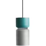 Aspen S17A Pendant - Black / Turquoise Top Shade